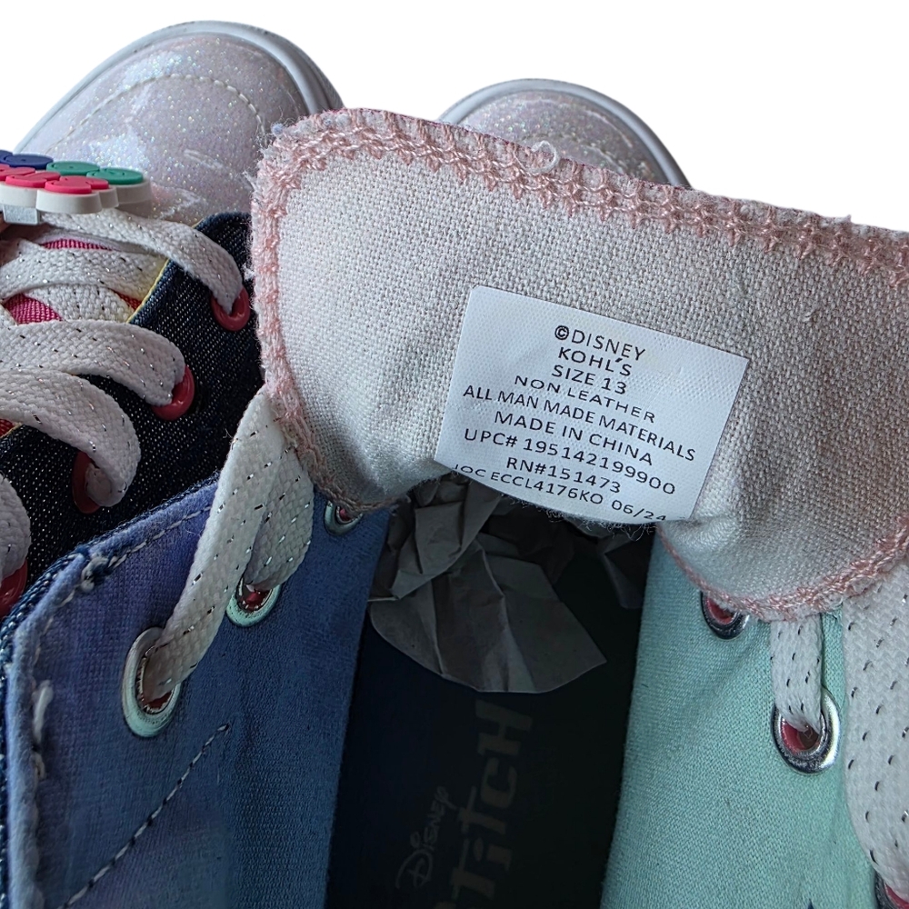 STITCH Disney Kids Sneakers with Blue and Pink Accents - Picture 3 of 6